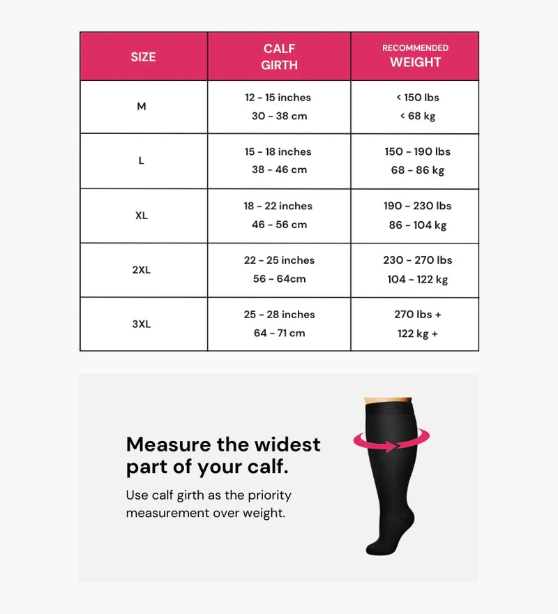 Wide compression Sock