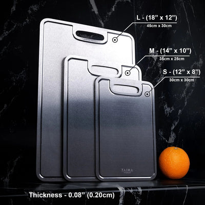 Certified Taima® Pure Titanium Cutting Board