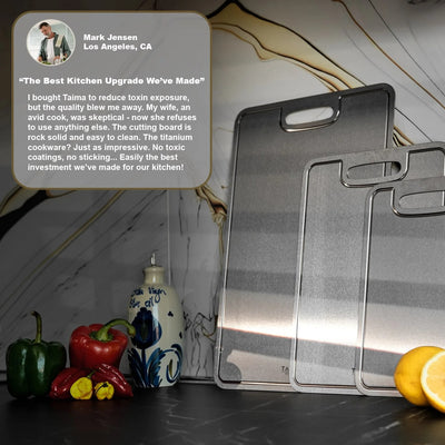 Certified Taima® Pure Titanium Cutting Board