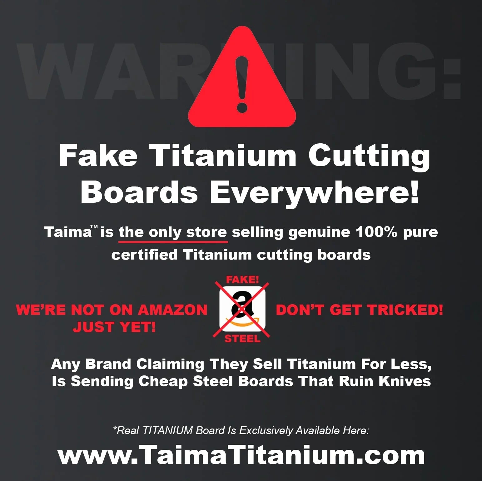 Certified Taima® Pure Titanium Cutting Board