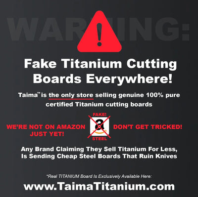 Certified Taima® Pure Titanium Cutting Board
