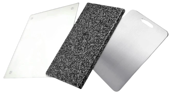 GLASS / STONE / STEEL